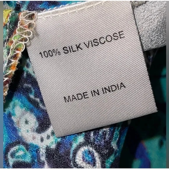 Narcisa Lang Silk Viscose Multicolor Maxi Dress One Size - Picture 13 of 15